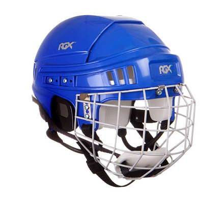 Шлем игрока RGX хоккейный с маской, синий в Иркутске - купить в интернет магазине Икс Мастер