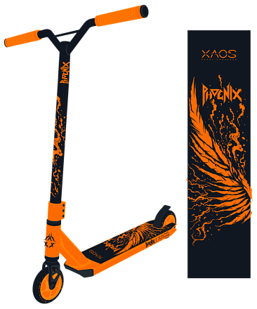 Самокат трюковый XAOS 100 мм Phoenix Orange в Иркутске - купить в интернет магазине Икс Мастер