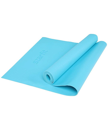 Коврик для йоги STARFIT FM-103 PVC HD 173x61x0,4 см, голубой в Иркутске - купить в интернет магазине Икс Мастер