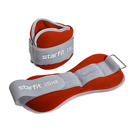 Утяжелители универс неопрен STARFIT WT-502 1,5кг красный (2*1,5кг) в Иркутске - купить в интернет магазине Икс Мастер