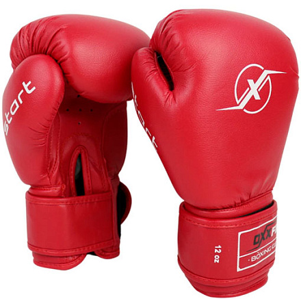 Перчатки боксерские OxxFire Start, к/з, красный в Иркутске - купить в интернет магазине Икс Мастер