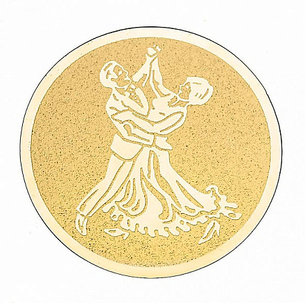 Эмблема Танец 25мм металл (золото) в Иркутске - купить в интернет магазине Икс Мастер