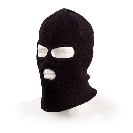 Шлем-маска TAGRIDER Expedition 3012 3 отверстия, вязан., черная в Иркутске - купить в интернет магазине Икс Мастер