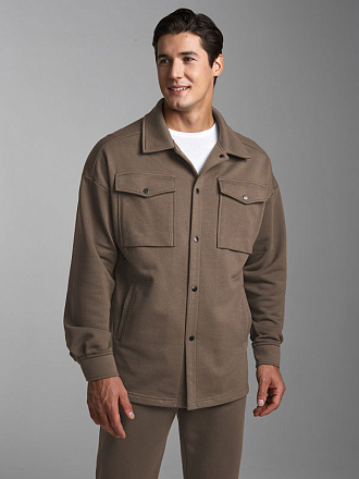 Толстовка-рубашка RED-N-ROCK'S 524M-RR-1687 мужская Cocoa в Иркутске - купить в интернет магазине Икс Мастер