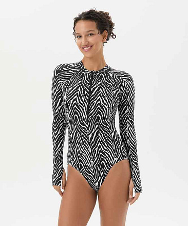 Купальник для плавания 25DEGREES Surf с длинным рукавом Black/White в Иркутске - купить в интернет магазине Икс Мастер
