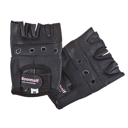 Перчатки для фитнеса ROOMAIF RWG-101 кожа, черн в Иркутске - купить в интернет магазине Икс Мастер
