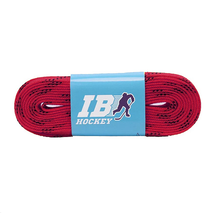 Шнурки для коньков IB Hockey с пропиткой 244см, красный  в Иркутске - купить в интернет магазине Икс Мастер