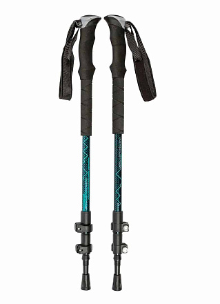 Палки треккинговые TechTeam Himalayas Celadon, 105-135 см, 3-секционные в Иркутске - купить в интернет магазине Икс Мастер
