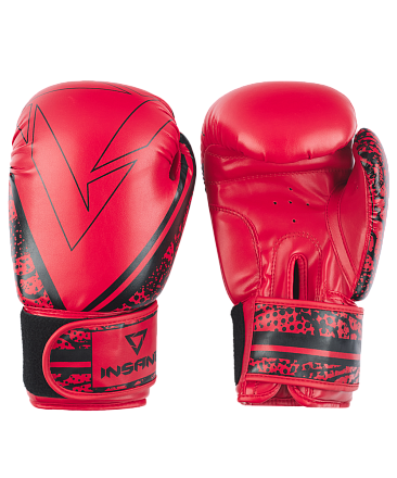 Перчатки боксерские INSANE ODIN IN22-BG200, иск.кожа, красный в Иркутске - купить в интернет магазине Икс Мастер