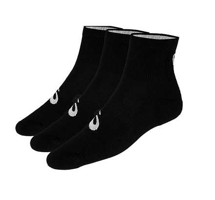 Носки ASICS 155204 3PPK QUATER SOCK BLACK в Иркутске - купить в интернет магазине Икс Мастер
