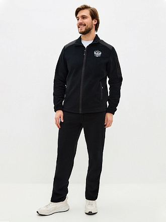 Костюм RUSTEAM 1814 Fleece спортивный мужской Black* в Иркутске - купить в интернет магазине Икс Мастер