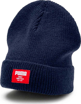 Шапка Puma Ribbed Classic Beanie Blue в Иркутске - купить в интернет магазине Икс Мастер