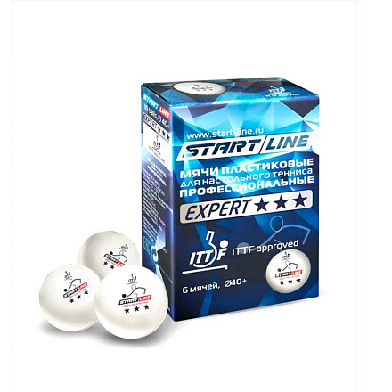 Мячи Start Line 3* Expert ITTF белый (6шт). - купить в интернет магазине Икс Мастер 