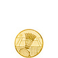 Эмблема Бадминтон 25мм металл (золото) в Иркутске - купить в интернет магазине Икс Мастер
