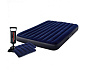 Кровать INTEX Classic Downy Fiber-Tech 152*203*25см с 2-мя подушками насос в Иркутске - купить в интернет магазине Икс Мастер