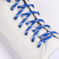 Шнурки для обуви круглые, ширина 5мм, 120см, синий/белый в Иркутске - купить с доставкой в магазине Икс-Мастер