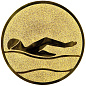 Эмблема Плавание 25мм металлопластик (золото) в Иркутске - купить в интернет магазине Икс Мастер