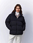 Пуховик STROBBS женский T3330-3 W, Black в Иркутске - купить в интернет магазине Икс Мастер
