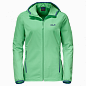 Женские куртка jack wolfskin turbulence jacket women green