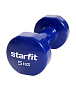 Гантель виниловая STARFIT DB-101 5 кг, темно-синий в Иркутске - купить в интернет магазине Икс Мастер
