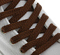 Шнурки для обуви плоские, 8мм, 130см, цвет коричневый в Иркутске - купить в интернет магазине Икс Мастер