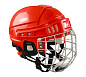 Шлем игрока MWP хоккейный с маской, красный в Иркутске - купить в интернет магазине Икс Мастер