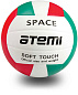 Мяч волейбольный ATEMI SPACE PU Soft, зел/бел/красн - купить в интернет магазине Икс Мастер 