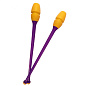 Булава гимн 45см, желт. головка, фиол. стерж., мат-л - каучук в Иркутске - купить в интернет магазине Икс Мастер