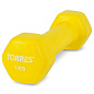 Гантель виниловая TORRES PL522202 1 кг, лимонный в Иркутске - купить в интернет магазине Икс Мастер