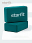 Блок для йоги STARFIT YB-200 EVA, 22,5х15х8 см, изумрудный 2шт в Иркутске - купить в интернет магазине Икс Мастер