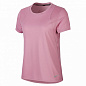 Женская футболка nike w nk top ss run pink