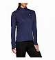 Женские футболка asics silver ls 1/2 zip top w blue
