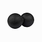 Мяч для МФР двойной Cliff 6*12см черный в Иркутске - купить в интернет магазине Икс Мастер