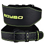 Пояс тяжелоатлетический BoyBo Premium BBW650, кожа, черный/зеленый в Иркутске - купить в интернет магазине Икс Мастер