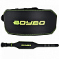 Пояс тяжелоатлетический BoyBo Premium BBW650, кожа, черный/зеленый в Иркутске - купить в интернет магазине Икс Мастер