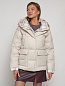 Куртка зимняя VISDEER 133105 женская с капюшоном, бежевый в Иркутске - купить в интернет магазине Икс Мастер