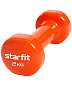 Гантель виниловая STARFIT DB-101 2 кг, оранжевый в Иркутске - купить в интернет магазине Икс Мастер
