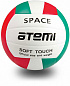 Мяч волейбольный ATEMI SPACE, синт. кожа PU Soft, зел-бел-красн в Иркутске - купить с доставкой в магазине Икс-Мастер