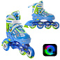 Коньки роликовые Альфа Каприз Yuppie Blue, подсветка колес в Иркутске - купить в интернет магазине Икс Мастер