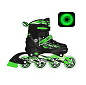 Коньки роликовые Альфа Каприз X-Comet Green LED раздв.полум. в Иркутске - купить в интернет магазине Икс Мастер