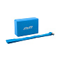 Комплект из блока и ремня для йоги STARFIT FA-104, синий в Иркутске - купить в интернет магазине Икс Мастер
