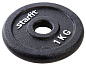 Диск чугунный STARFIT BB-204 1 кг, d=26 мм, черный в Иркутске - купить в интернет магазине Икс Мастер