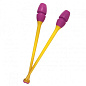 Булава гимн 45см, розов. головка, желт. стерж., мат-л - каучук в Иркутске - купить в интернет магазине Икс Мастер