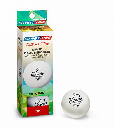 Мячи Start Line Club Select 1* (3 шт, бел.) - купить в интернет магазине Икс Мастер 