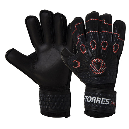 Перчатки вратарские TORRES Pro, черно-бело-красный - купить в интернет магазине Икс Мастер 